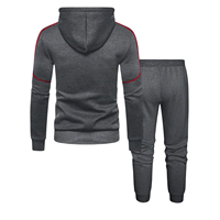 Ensemble de survêtement sportif à capuche pour homme, veste zippée, pantalon de jogging, deux pièces, décontracté, athlétique, hiver, chaud, tenue d'entraînement, streetwear, 100% coton