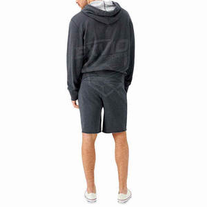 Design Your Own <b>Long</b> Sleeves Hoodie & <b>Shorts</b> Set Best Price OEM Design <b>Men</b> Hoodie & <b>Shorts</b> Set - Product Image 5