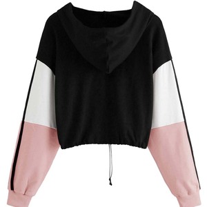 Hot Selling Customized Logo Printing <b>Winter</b> Front Women Crop <b>Top</b> Hoodies-Light Weight Breathable Casual Wear - Product Image 3