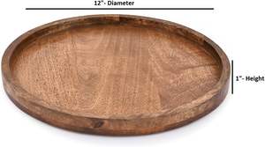 Plateau de service en bois décoratif de ferme vintage de 12 pouces en gros comptoir de cuisine et table basse personnalisés - Product Image 2