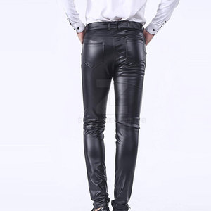 Pantalon en cuir pour homme décontracté à taille mi-haute, utilisation en extérieur, respirant, léger, hiver, logo personnalisé, haute qualité - Product Image 3