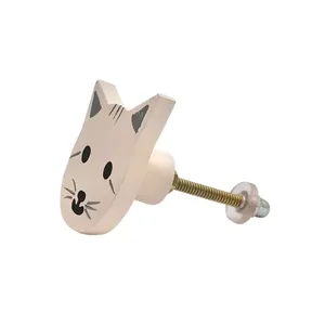 MUGHALCRAFTS moderno hecho a mano resina melocotón madera gato puerta perilla cocina dormitorio gimnasio armarios sala de estar baño uso doméstico - Product Image 1