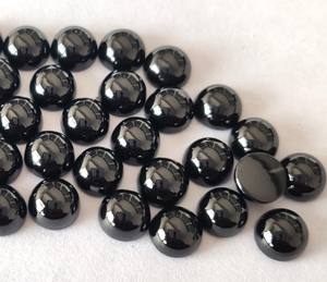 Cabujón redondo de espinela negra natural de 4mm de alta calidad-Espinela negra suelta de excelente calidad - Product Image 5