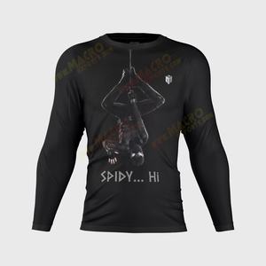 Rashguards à manches longues de compression MMA BJJ imprimés numériquement, polyester/spandex 220 g/m², ultra-absorbant, performance d'entraînement - Product Image 1