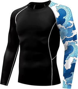 Collant de compression doux personnalisé à manches longues pour homme, séchage rapide, UPF50, écologique, idéal pour le fitness (vente en gros) - Product Image 3
