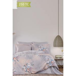 Varol 250 TC Bamboo Blend Cotton Satin Duvet Cover Set Double Size Floral Modern Style-SORISSO - Product Image 1