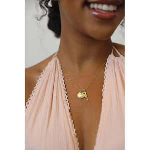 Seashell & Seahorse Necklace with Evil Eye for Gift Occasions - Product Image 4