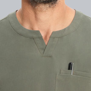 Été Nouveau Style Personnalisé Hommes Haute Qualité Uniformes Médicaux Blanc Manches Courtes Respirant Infirmière Hôpital Scrubs Sets - Product Image 5