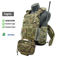 Panneau latéral léger en Tegris pour gilet tactique, découpe laser MOLLE pour porte-plaques