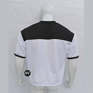 เสื้อยืดคอวีแขนสั้นสองสีสำหรับผู้ชายเสื้อผ้าแนวสตรีทเสื้อยืดระบายอากาศได้ดีสำหรับฤดูร้อนของ100% - Product Image 2