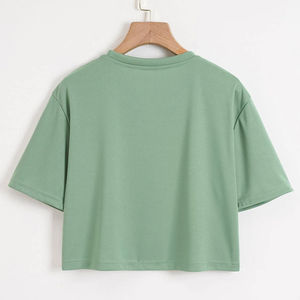 T-shirts de sport pour femmes, style streetwear, écologiques, fins, pour l'été, élégants, chemises de yoga, meilleure qualité, 100% coton, décontractés, unis, vente en gros - Product Image 2