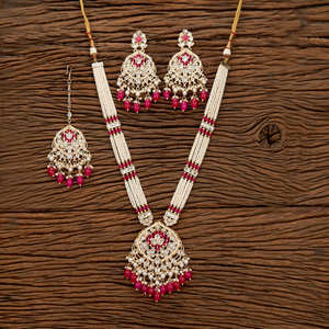 ชุดสร้อยคอยาวชุบทองอินโดเวสเตอร์นานติดลูกปัดผู้ค้าส่งในอินเดีย - Product Image 4