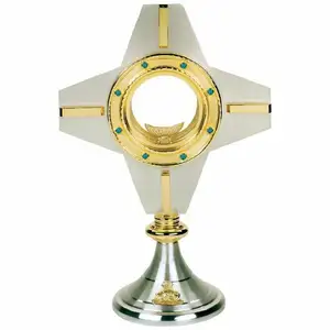 Gereja MONSTRANCE kuningan OSTENSORIUM untuk HOST Kudus exposisi MONSTRANCE/Gereja produk produsen dan pemasok dari INDIA