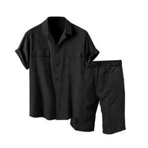 Oversize Heavy Cotton Washed T <b>Shirt</b> and Shorts Set Cotton Jersey <b>Summer</b> Short Set <b>for</b> <b>Men</b> Breathable Cotton Custom Two Piece - Product Image 3