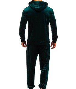 Estilo perfecto Hombres Chándales de terciopelo Totalmente personalizado Transpirable tarifa barata mejor diseño Chándal de terciopelo con peso ligero - Product Image 2