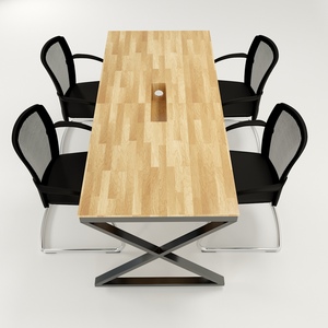 XConcept HBXC011 Assembly Meeting <b>Table</b> Contemporary Design 180x80 Steel <b>Office</b> Furniture Adjustable for Hotels Conferences - Product Image 2