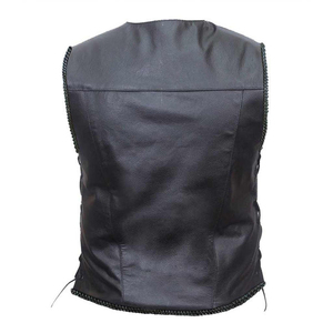 Gilet en cuir de motard de mode pour hommes à séchage rapide motif de gilet long pour hommes et femmes d'hiver gilet en cuir fabriqué par Isha Industry - Product Image 2