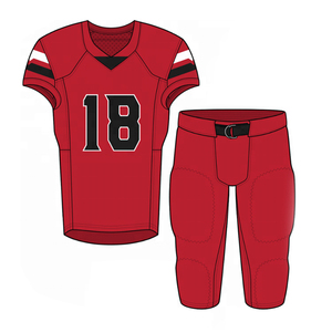 Maillot de football américain haut de gamme rouge respirant à manches courtes en mesh pour homme, grandes tailles, vente chaude - Product Image 1