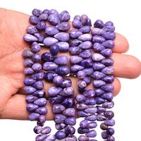 Perles de pierres précieuses en forme de larme à facettes charoite violette naturelle 7-13mm perles en vrac pour la fabrication de bijoux au prix de gros