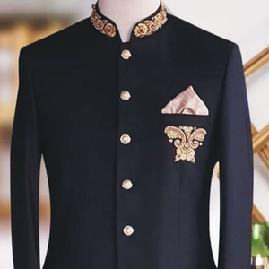 NEW----STYLISH INDO-WESTERN MEN DRESS WITH MATCHING SHOE for MEN WITH HEAVY--ZARDOZI Embroidery for WEDDING Dress @ 2022 - Product Image 1