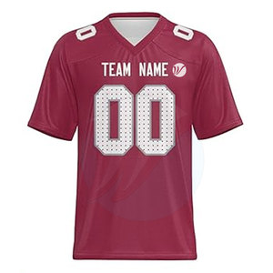 เสื้อฟุตบอลอเมริกันแบบหนา รุ่นล่าสุด สไตล์อเมริกัน MOQ ต่ำ แขนสั้น - Product Image 5
