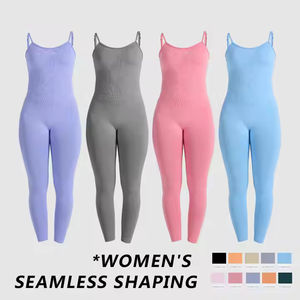 Hexin Dropshipping Breathable Lycra Bodycon Casual Tummy Control Slimming <b>Shapewear</b> Fitness Tank Bodysuit for Women - Product Image 6