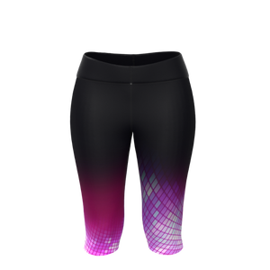 Collants géométriques à imprimé numérique pour femmes, en nylon élastique violet, taille XL, pour l'hiver - Product Image 1