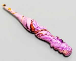 Meilleure vente FAIZA CRAFT FC-2065 crochets ergonomiques fabriqués à la main résine époxy palissandre mélange 3mm 12mm aiguilles à coudre en résine pure - Product Image 2