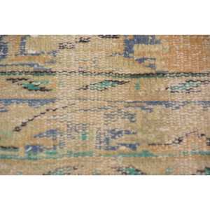 Alfombra de área grande Bohemia clásica turca Vintage 2,5 X 3.4ft Beige azul Patchwork diseño lana Material látex rectángulo pasillo - Product Image 5