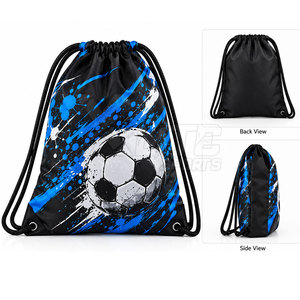 Sac à dos de football portable en nylon avec cordon de serrage, motif sportif imprimé, 50-70L, confortable et respirant pour l'entraînement et les matchs - Product Image 4