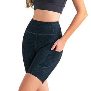 Pantalones cortos deportivos de cintura alta para gimnasio, pantalones cortos deportivos para correr, gimnasio, yoga, pantalones cortos de Yoga de poliéster a la venta - Product Image 5