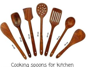 High-grade Bamboo/Acacia Kitchen Set of 5 Rust Proof and Durable Kitchen Utensil Set Wooden <b>Table</b> <b>Spoon</b> Spatula - Product Image 6