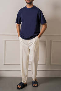 Camisetas transpirables de secado rápido con logotipo privado de Color azul marino para hombre, nueva colección, camiseta sublimada de Color personalizada a la moda para hombre - Product Image 4