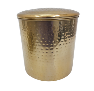 Boîte ronde moderne en acier inoxydable avec couvercle Boîtes à café couleur argent poli mat pour la maison et la cuisine Rangement fait à la main - Product Image 4