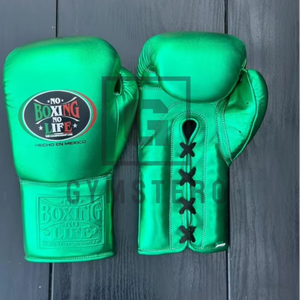 Gants de boxe GYMSTERO en cuir de vachette véritable de haute qualité, sangle de poignet réglable, fermeture à boucle, logo personnalisé - Product Image 1