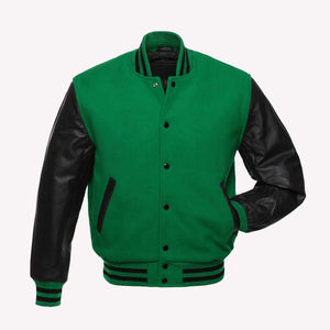 Nouvelle veste Lettermen de baseball pour hommes avec des couleurs unies veste polaire respirante en gros pour hommes hiver - Product Image 4