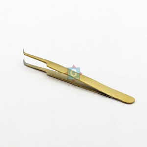 แหนบต่อขนตาคุณภาพสูง ป้องกันไฟฟ้าสถิตย์ ความแม่นยำสูง สีเทาแบบมืออาชีพ ปลายไฟเบอร์สแตนเลส - Product Image 1