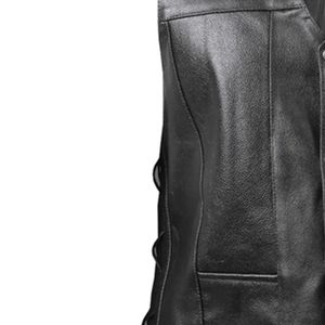 Gilet de moto unisexe en cuir de vachette personnalisé véritable de qualité hiver grande taille coupe-vent respirant imperméable - Product Image 6