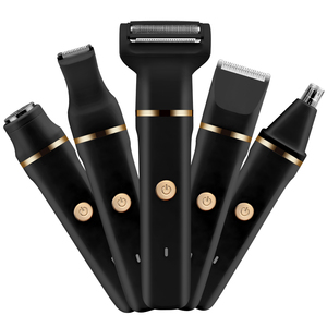 Tondeuse à <span class=keywords><strong>poils</strong></span> pubiens imperméable et épilateur de <span class=keywords><strong>nez</strong></span>, kit de toilettage rechargeable pour femmes Tondeuse bikini électrique 5 en 1 pour femmes - Product Image 1