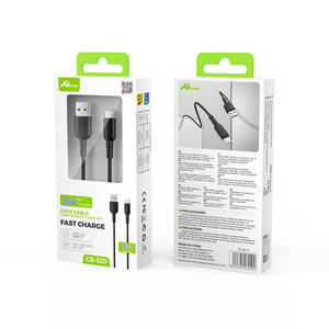 Cable USB a C de carga rápida 1M 3A, cobre puro NEGRO con conectores chapados en oro, aleación de aluminio, longitud de 10 pies - Product Image 1