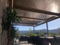 Pérgola Bioclimática Automática con Techo de Lamas, Estructura de Aluminio con Recubrimiento en Polvo, Ecológica e Impermeable para Sombra en Exteriores de Lujo
