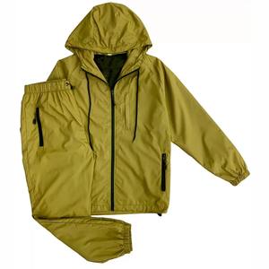 Ensemble de survêtement coupe-vent unisexe personnalisé en gros, en nylon imperméable et léger, avec fermeture éclair, design 2 en 1 - Product Image 5