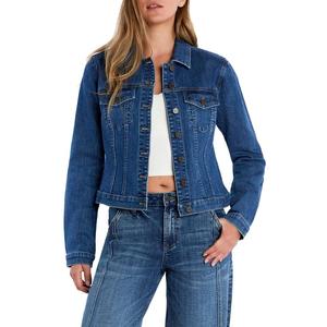 Nouvelle arrivée Veste en jean pour femme Winer pour femme Haut court élastique long Vêtements en jean décontractés pour femme Vestes en jean de BD - Product Image 2