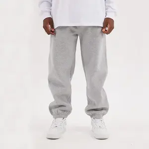 Pantalon de jogging surdimensionné avec logo personnalisé pour hommes Style de rue Pantalon de survêtement en polaire acide lavé vierge Pantalon décontracté ample Vente en gros - Product Image 4