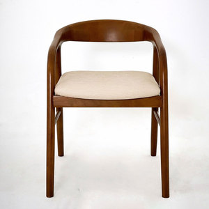 Silla de Oficina Moderna Neva GCF210 con Asiento Tapizado y Estructura de Madera de Caucho para Casa, Apartamento o Villa - Product Image 2