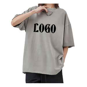 Camiseta Vintage Estampada para Hombre, Algodón Grueso con Logotipo, Camiseta Desgastada para Hombre, Camiseta en Stock, Impresión DTG, Talla Grande - Product Image 2