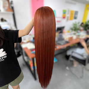 วิกผมมนุษย์ทำจากกระดูกขิงสีทรงตรงสำหรับผู้หญิงทุกคน - Product Image 2