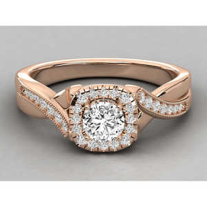 Bague solitaire en or 18 carats pour femmes avec diamant de laboratoire - Product Image 6