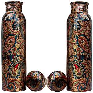 Botella de Agua Martillada Koi de Alta Calidad, 950 ml, 100% Cobre Puro, Diseños Elegantes y Personalizados para Beber en Fiestas, en Oferta - Product Image 1