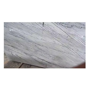 Finition extérieure polie par marbre blanc linéaire robuste de pierre naturelle Large gamme de couleurs calorifuges pour des dessus de table de projets de construction - Product Image 6